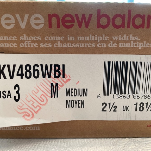 BABY NEW BALANCE SNEAKERS TODDLER SIZE 3 NEW WITH BOX - Picture 5 of 5